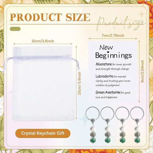 Sureio 6 Set Crystal Keychain Gift for New Beginnings, Women New Beginnings Gifts Going Away Coworker, Inspirational Encouragement for Friend Divorce Breakup Get Well Christmas in Kuwait