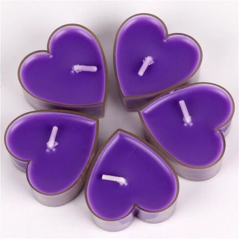 Tea Candles Heart Romantic Candle Small Sweet Wedding Party and Home 1.5-2 Hours Extended Burn Time Votive Parties Tealight Wishing Bulk Birthday Halloween Emergency Family 9 Pack (Pink) in Kuwait