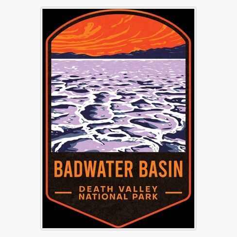 ملصق ممتص الصدمات المغناطيسي لحوض Badwater في وادي الموت الوطني في الحديقة الوطنية مقاس 5 بوصات من MAGNET in Saudi Arabia