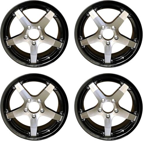 Generic 15x5 5x4.5 Black Machine Faced Trailer Wheel 5 Lug Trailer Rim(SET of 4) in Saudi Arabia