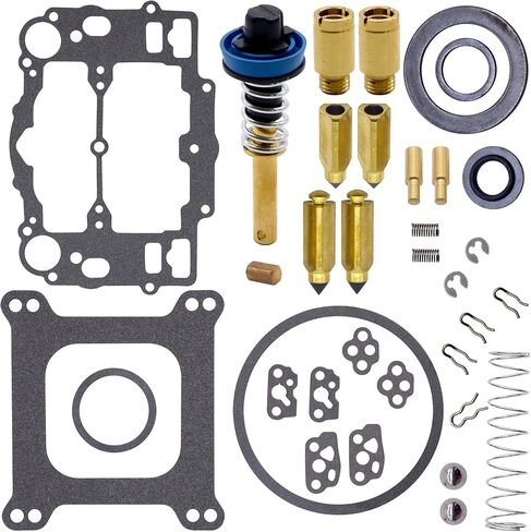طقم إعادة بناء المكربن ​​متوافق مع Edelbrock 1477 1400 1404 1405 1406 1407 1409 1411، متوافق مع جميع السيارات 500 600 650 700 750 800 CFM، متوافق مع مكربنات Weber Marine in Kuwait