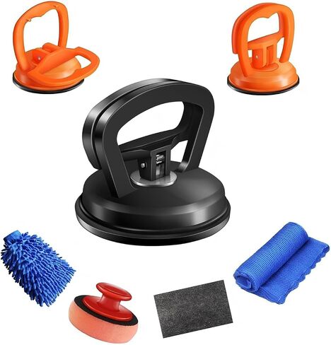 7-Piece Dent Puller Kit – Heavy Duty Car Dent Puller & Dent Remover Tool for Vehicles, Auto Body Dent Repair Kit, DIY Multi-Use Dent Removal Kit for Paintless Dent Repair, Glass, Tiles, Screens in Saudi Arabia