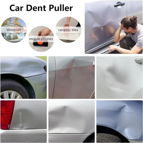 7-Piece Dent Puller Kit – Heavy Duty Car Dent Puller & Dent Remover Tool for Vehicles, Auto Body Dent Repair Kit, DIY Multi-Use Dent Removal Kit for Paintless Dent Repair, Glass, Tiles, Screens in Saudi Arabia