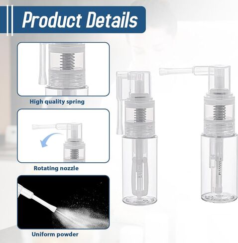 2 Pcs Empty Powder Spray Bottle for Makeup, Cake Glitter, Barber, Dry Cleaning, Dusting and Crafts in Saudi Arabia