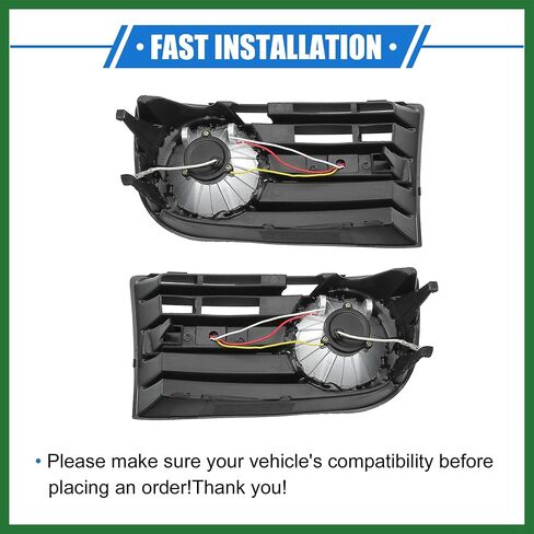 مجموعة مصابيح الضباب الأمامية من Motoforti متوافقة مع VW Golf Mk5 Rabbit 2006-2009، بلاستيك أسود متين مع LED يدوم طويلاً in Saudi Arabia