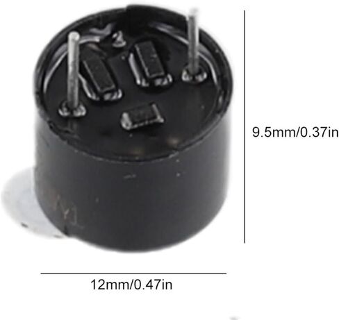 10PCS Active Buzzer Sounder Speaker Buzzer 5V Buzzer Alarm Ringer 12 * 9.5mm Magnetic Long Continous Beep Tone in Saudi Arabia