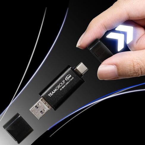 TEAMGROUP X1 256GB USB 100MB/s 3.2 Gen 1 Type A & Type C (3.1/3.0) OTG Dual Interface USB Flash Drive Data Storage Memory Stick Compatible with Smartphone/Tablet/Laptop/PC/MacBook TX13256GC01 in Saudi Arabia
