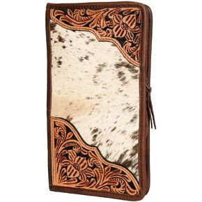 American Darling Jewelry Case Hand Tooled Hair-On Genuine Leather Western Women Bag | Organizer Box for Travel in Kuwait