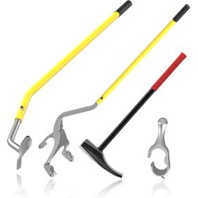 Steel Tire Mount Demount Tool 22.5" to 24.5" Semi Tire Changing Tool to Tire Hammer with Extra Bead Keeper, Tubeless Truck Bead Breaker Manual Tire Changing Tools for Car Repairing in Saudi Arabia