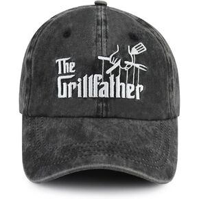 The Rodfather Pugfather Dogfather Grilfather Hats for Men, Adjustable Embroidered Dad Baseball Cap in Kuwait