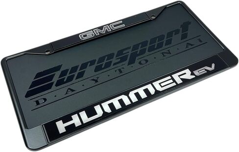 Eurosport Daytona - Compatible with GMC Hummer EV - Black License Plate Frame in Saudi Arabia