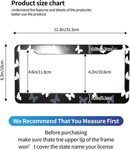 German License Plate Frame - 1 Pack Germany Flag License Plate Frames Personalized Car Plate Holders Covers Design Fits for Men Women Generic Universal US-Canada 4 Hole in Saudi Arabia