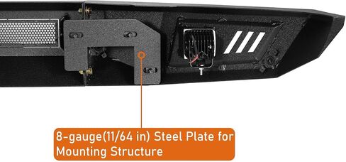 Hooke Road 2015 F150 Front Bumper w/LED Lights for 2015 2016 2017 Ford F-150 (Excluding Raptor), Full-Width Steel Bumper Works with OEM Tow Hooks in Saudi Arabia
