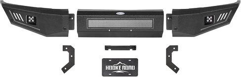 Hooke Road 2015 F150 Front Bumper w/LED Lights for 2015 2016 2017 Ford F-150 (Excluding Raptor), Full-Width Steel Bumper Works with OEM Tow Hooks in Saudi Arabia