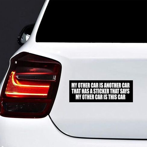 سيارتي الأخرى عبارة عن ملصق فينيل لاصق مضحك للسيارات وسيارات الدفع الرباعي والشاحنات، عبوة من قطعتين in Kuwait