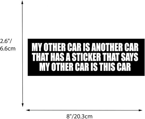 سيارتي الأخرى عبارة عن ملصق فينيل لاصق مضحك للسيارات وسيارات الدفع الرباعي والشاحنات، عبوة من قطعتين in Kuwait