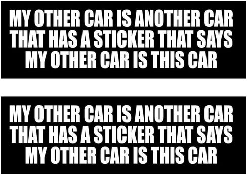 سيارتي الأخرى عبارة عن ملصق فينيل لاصق مضحك للسيارات وسيارات الدفع الرباعي والشاحنات، عبوة من قطعتين in Kuwait