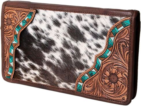 American Darling Jewelry Case Hand Tooled Hair-On Genuine Leather Western Women Bag | Organizer Box for Travel in Saudi Arabia