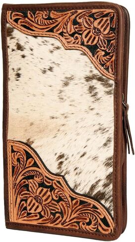 American Darling Jewelry Case Hand Tooled Hair-On Genuine Leather Western Women Bag | Organizer Box for Travel in Kuwait