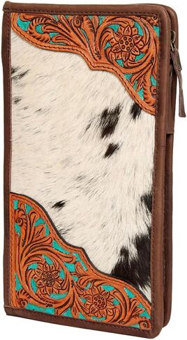 American Darling Jewelry Case Hand Tooled Hair-On Genuine Leather Western Women Bag | Organizer Box for Travel in Saudi Arabia
