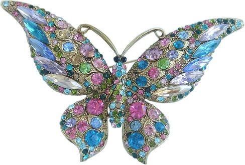 Charming Butterfly Brooch Pin Rhinestone Crystal Pendant Deco BZ4538B in Saudi Arabia