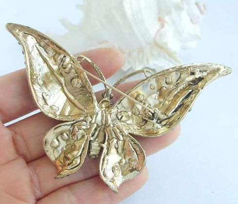 Charming Butterfly Brooch Pin Rhinestone Crystal Pendant Deco BZ4538B in Saudi Arabia