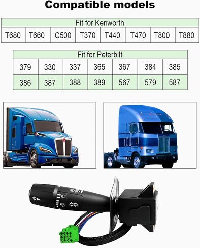 Turn Signal Switch with 8 Wire Fit for Kenworth and Peterbilt Replace P27-1067, P271067, P27-6221,P276221, TRW 480791 in Saudi Arabia