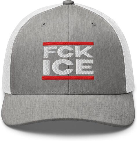 NX FCK ICE Trucker Hat Embroidered Curved Bill Mid Crown - Adjustable Cap in Saudi Arabia