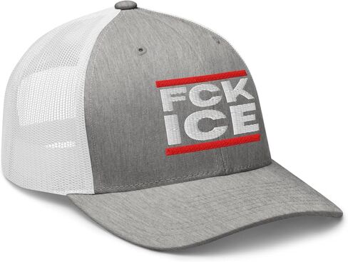 NX FCK ICE Trucker Hat Embroidered Curved Bill Mid Crown - Adjustable Cap in Saudi Arabia
