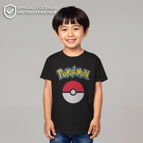 Pokemon Kids Logo Outline Boys Short Sleeve Tee Shirt in Saudi Arabia