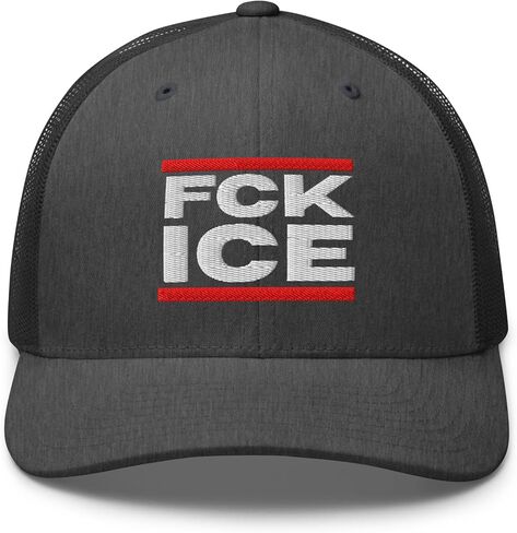 NX FCK ICE Trucker Hat Embroidered Curved Bill Mid Crown - Adjustable Cap in Saudi Arabia