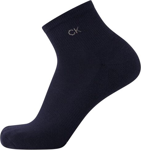 Calvin Klein Mens Quarter Socks - 12 Pack Soft Cushioned Athletic Performance Quarter Cut Ankle Socks for Men in Saudi Arabia