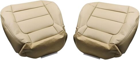 NLQR Tan Driver and Passenger Side Bottom Replacement Microfiber Leather Seat Covers Compatible with Ford F150 Lariat 2001 2002 2003 in Saudi Arabia
