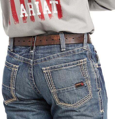 Ariat Men's Flame Resistant M4 Low Rise Boot Cut Jean, Boundary Clay, 33W x 36L in Kuwait