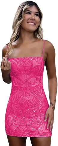 Eightale Sparkly Sequin Homecoming Dresses for Teens 2025 Short Bodycon Tight Prom Cocktail Gown 2025 in Kuwait