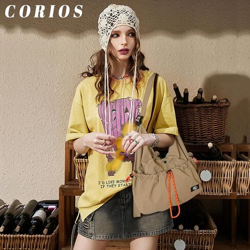 Women Nylon Shoulder Bag Waterproof Crossbody Bag Casual Handbag Lightweight Messenger Bag Top Handle Bag in Saudi Arabia