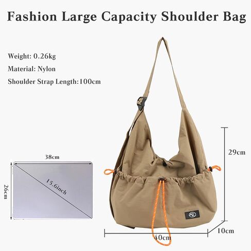 Women Nylon Shoulder Bag Waterproof Crossbody Bag Casual Handbag Lightweight Messenger Bag Top Handle Bag in Saudi Arabia