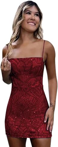 Eightale Sparkly Sequin Homecoming Dresses for Teens 2025 Short Bodycon Tight Prom Cocktail Gown 2025 in Kuwait