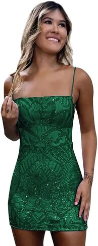 Eightale Sparkly Sequin Homecoming Dresses for Teens 2025 Short Bodycon Tight Prom Cocktail Gown 2025 in Kuwait