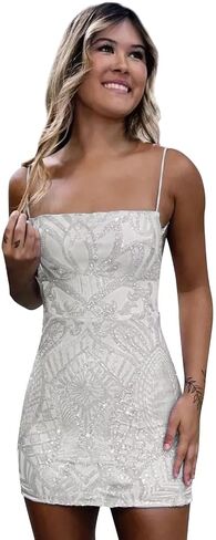 Eightale Sparkly Sequin Homecoming Dresses for Teens 2025 Short Bodycon Tight Prom Cocktail Gown 2025 in Kuwait