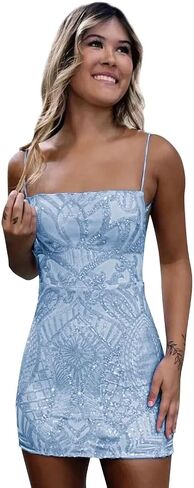 Eightale Sparkly Sequin Homecoming Dresses for Teens 2025 Short Bodycon Tight Prom Cocktail Gown 2025 in Kuwait