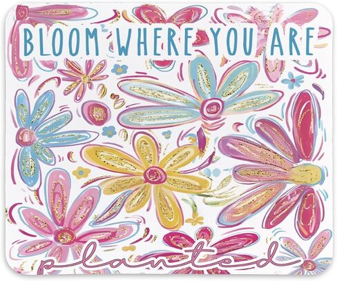 Boho Vintage Mouse Pad, Mouse Pads for Desk for Women, Coworker Leaving Gifts for Women,Wrist Rests Non-Slip Rubber Base Computer Mouse Pads for Wireless Mouse， 9.5 x 7.9 Inch in Kuwait