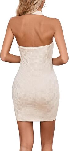 المرأة مثير الرسن العميق الخامس الرقبة عارية الذراعين Bodycon اللباس البسيطة in Saudi Arabia