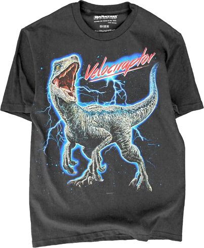 Velociraptor Dinosaur Graphic Tee - Funny T Shirts for Men and Women - Jurassic Themed 100% Heavyweight Cotton in Saudi Arabia