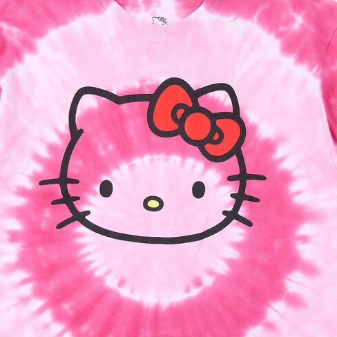 تي شيرت Hello Kitty Character Face رجالي وردي اللون ذو رقبة دائرية وأكمام قصيرة in Saudi Arabia