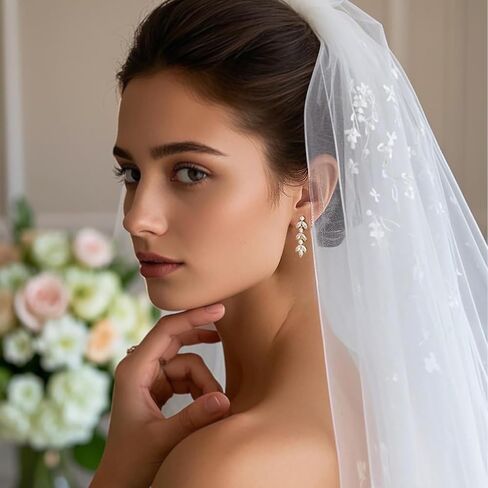 أقراط متدلية أنيقة على شكل ورقة ماركيز مكعبة من الزركونيوم أقراط متدلية لحفلات الزفاف وحفلات التخرج أقراط مجوهرات أنيقة هدية in Kuwait