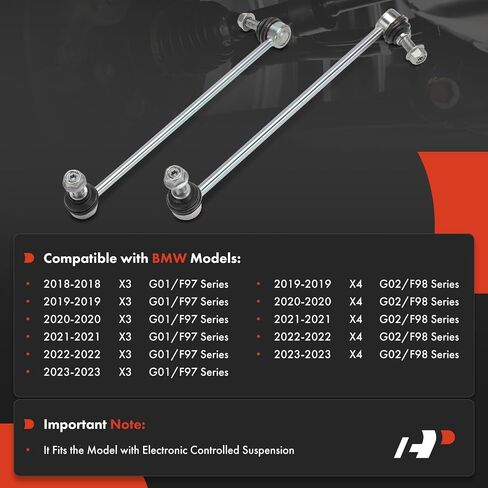 A-Premium 2 x Front Sway Bar Links Stabilizer Bar Links, Compatible with BMW X3 2018-2023, X4 2019-2023 in Saudi Arabia