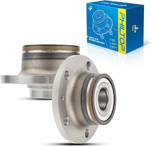 PHILTOP 512319 Rear Wheel Bearing Hub Assembly for Volkswagen Jetta 2005-2018, Volkswagen Passat 2006-2010 2012-2022, Volkswagen Golf 2010-2015, Tiguan 2009-2016, with ABS 2PCS 5 Lugs FWD in Saudi Arabia