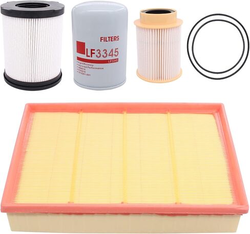 NewYall Air Oil and Fuel Filter Kit with O-rings for Nissan Titan XD 5.0 Diesel 2016-2019 in Saudi Arabia