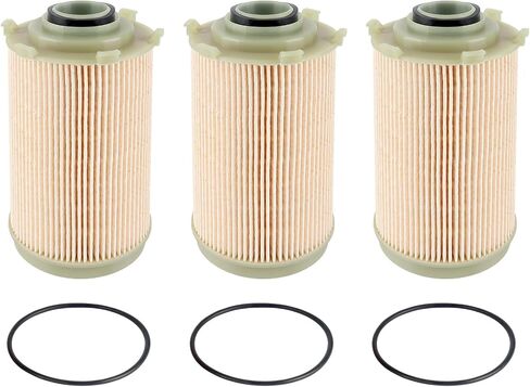 68061634AA Fuel Filter Compatible with 2007-2010 Dodge Ram 2500 3500 6.7L Cummins Diesel, 2008-2009 Dodge Ram 4500 5500 6.7L Cummins Diesel Replaces 68061634AA, 5257768（set of 3） in Saudi Arabia